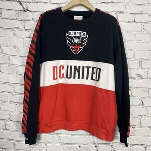 Mitchell & Ness D.C. United Sweatshirt Soccer MLS Mens Size 2XL Color Block RARE